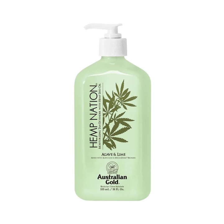 Поддържащ лосион Bronze, Australian Gold, Hemp Nation Agave and Lime, 535 мл