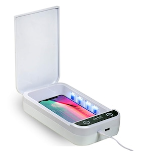 Sterilizator Dezinfectant UV, MAKS UV, Telefon Mobil 6.5 inch, bijuterii si accesorii, portabil, alb