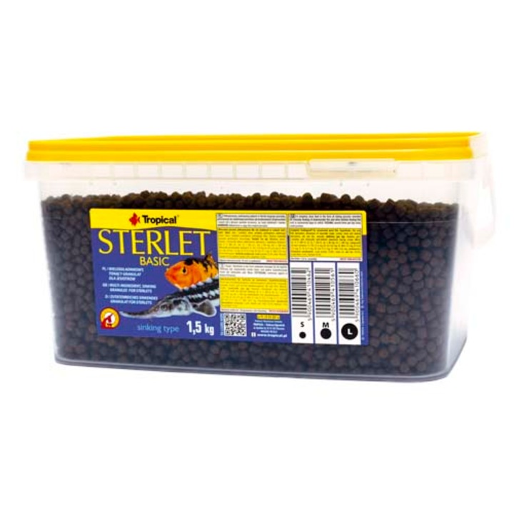 Hrana pentru sturioni Tropical, Sterlet Basic, 3 l, 1500 g