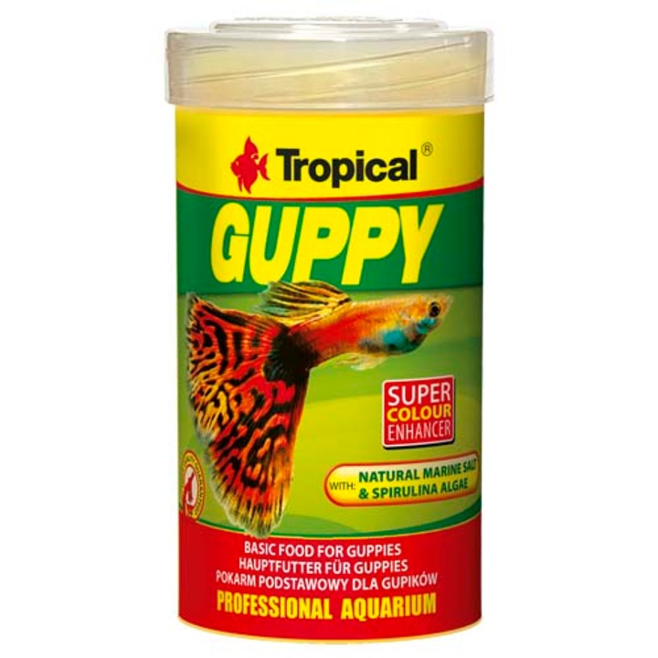 Hrana naturala pentru pesti Guppy Tropical Guppy, 100ml / 20g