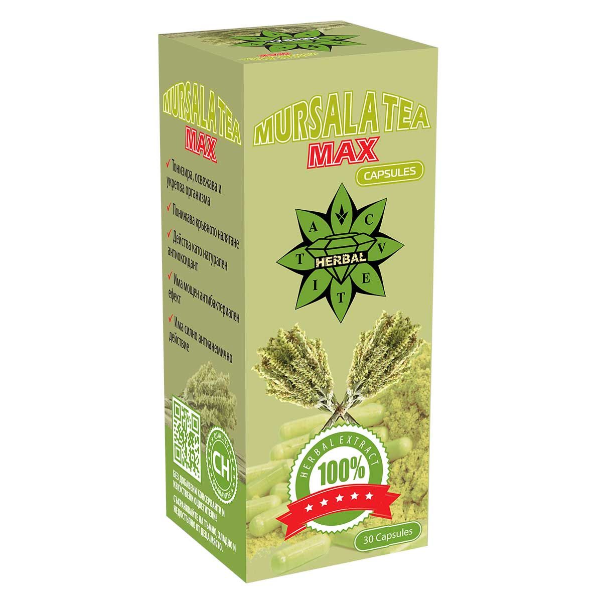Supliment alimentar Cvetita Herbal Mursal ceai, 30 capsule