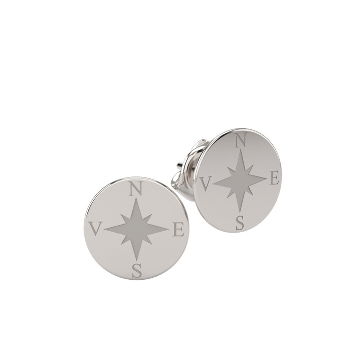 Compass 14K fehérarany fülbevaló