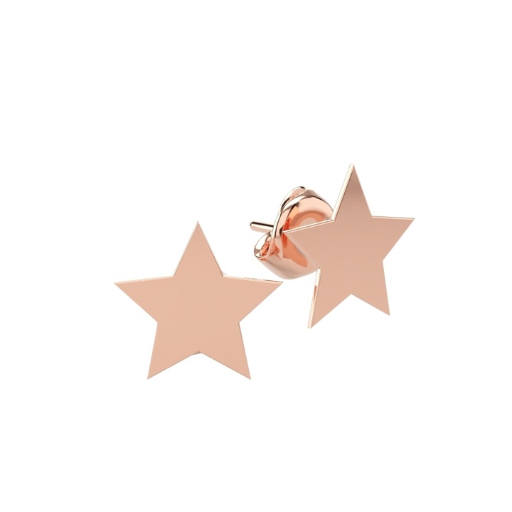 Star 14K rózsaszín arany fülbevaló