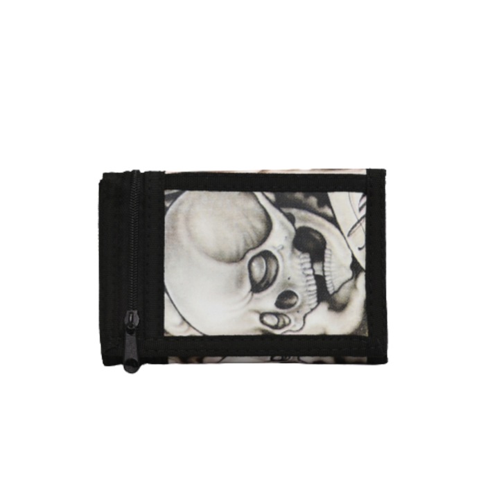 Gyermek pénztárca 14-392-3, 13/9/2 cm, textil, fekete nyomattal