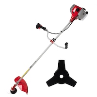 Motocoasa Tatta TM44-5, 4.76 CP, 52 CC, 2 timpi, 3000 RPM, 150 cm lungime arbore, capacitate rezervor 1200ML + Disc, Tambur aluminiu si Fir Trimer Rotund