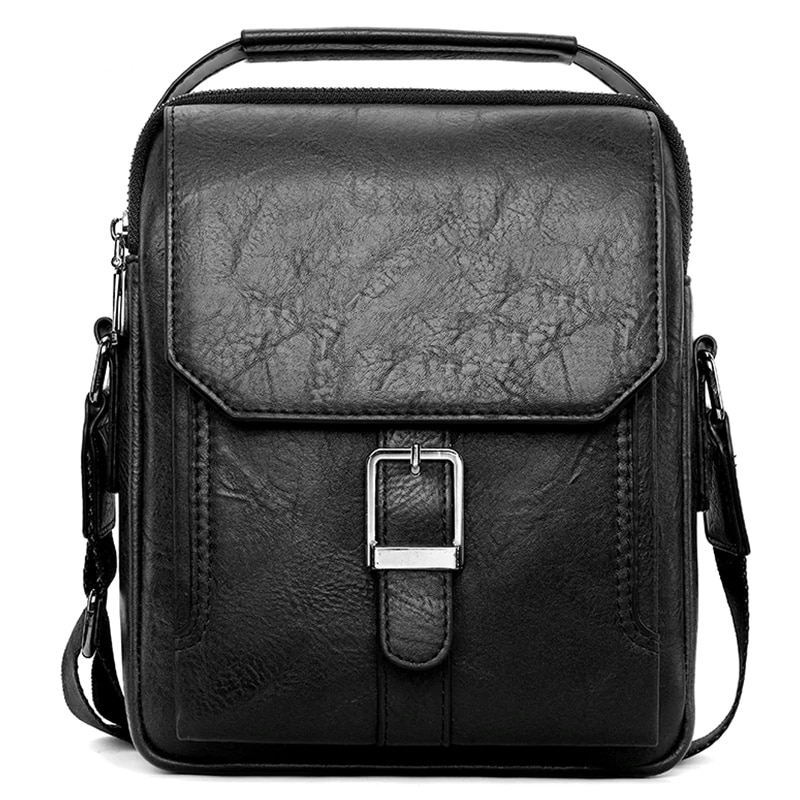 Geanta barbati messenger, JERMYN'S Coventry, piele, negru