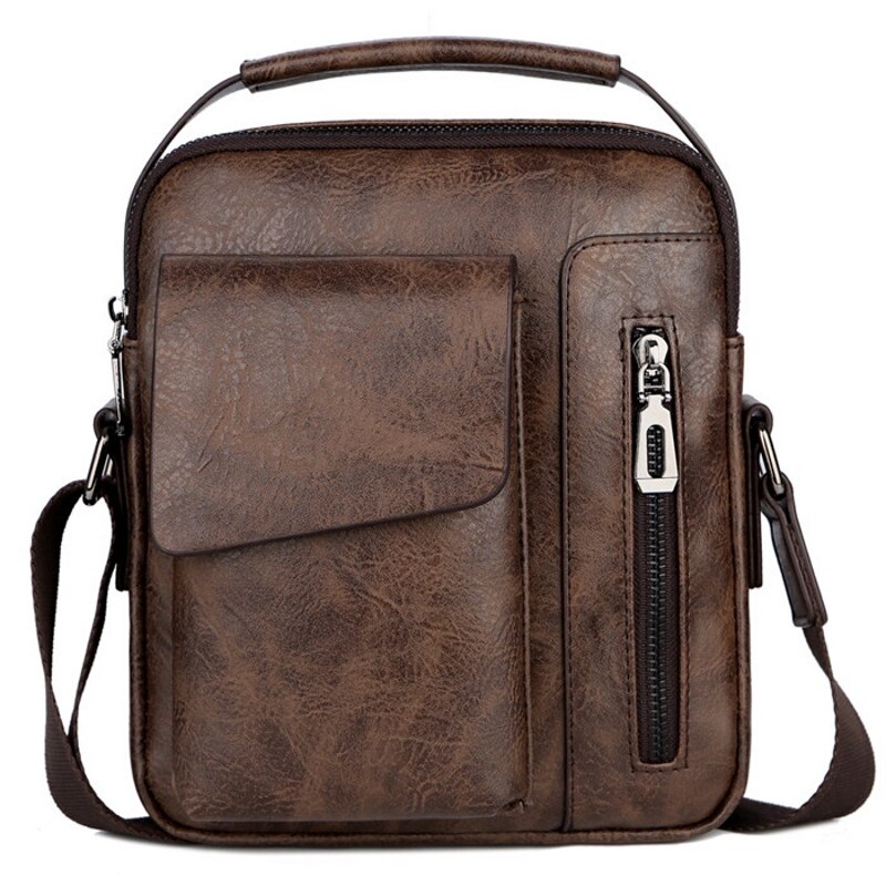 Geanta barbati messenger, JERMYN'S Lincoln, piele, maro