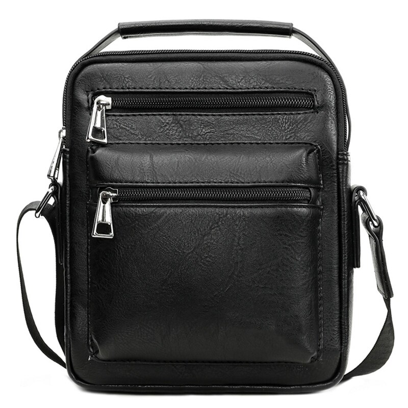 Geanta barbati pentru umar, JERMYN'S Liverpool, piele, negru
