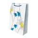 Set 5 bucati Punga de cadou cu model floral, 16x25x7 cm, manere din snur textil cu capete de plastic transparente, plastifiere lucioasa, pentru zile de nastere sau ocazii speciale