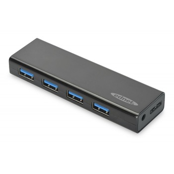 Hub Usb 3.0, 4 porturi cu alimentare externa Ednet Hub Usb 3.0, 4 porturi cu alimentare externa Ednet