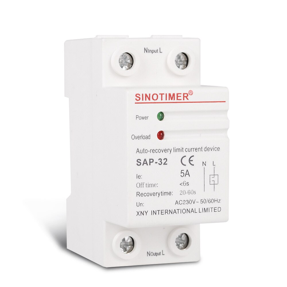 Releu siguranta digitala de protectie tensiune 5A, SAP-32, recuperare automata
