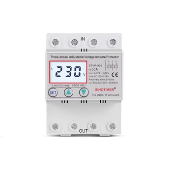 Releu TRIFAZIC siguranta digitala de protectie tensiune 380V, programabil intre 1-50A, STVP-936-50A, recuperare automata Releu TRIFAZIC siguranta digitala de protectie tensiune 380V, programabil intre 1-50A, STVP-936-50A, recuperare automata