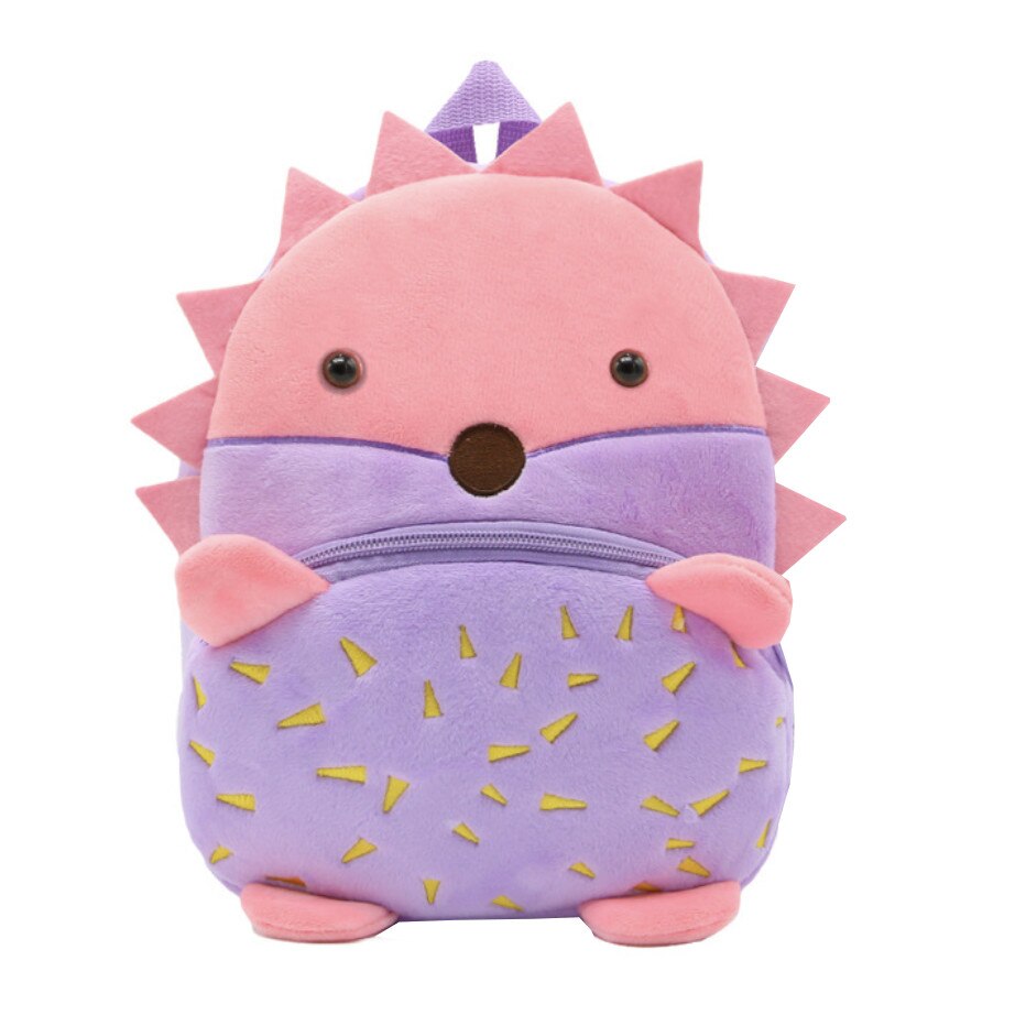 Rucsac arici, rucsac pentru copii, tesatura de plus, Roz