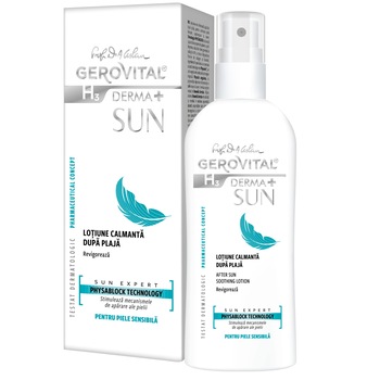 Lotiune calmanta dupa plaja Gerovital H3 Derma+ Sun, 150 ml Lotiune calmanta dupa plaja Gerovital H3 Derma+ Sun, 150 ml