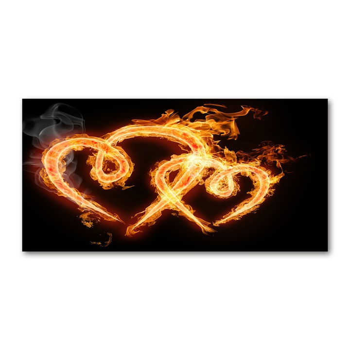 Pictura pe panza. 140 x 70cm. Decorarea peretilor "Inimi aprinse”