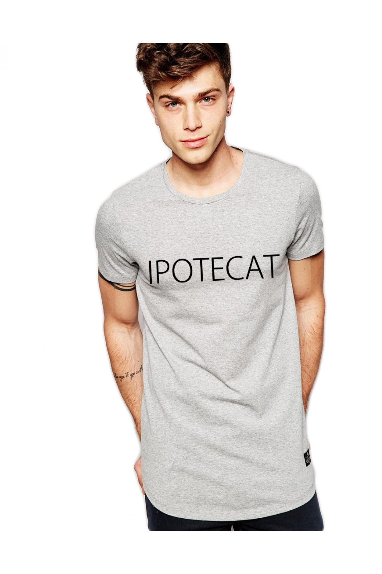 Tricou gri barbati - Ipotecat