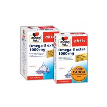 Doppelherz Aktiv Omega 3 extra 1000 mg (120 capsule + 60 capsule cadou) Doppelherz Aktiv Omega 3 extra 1000 mg (120 capsule + 60 capsule cadou)