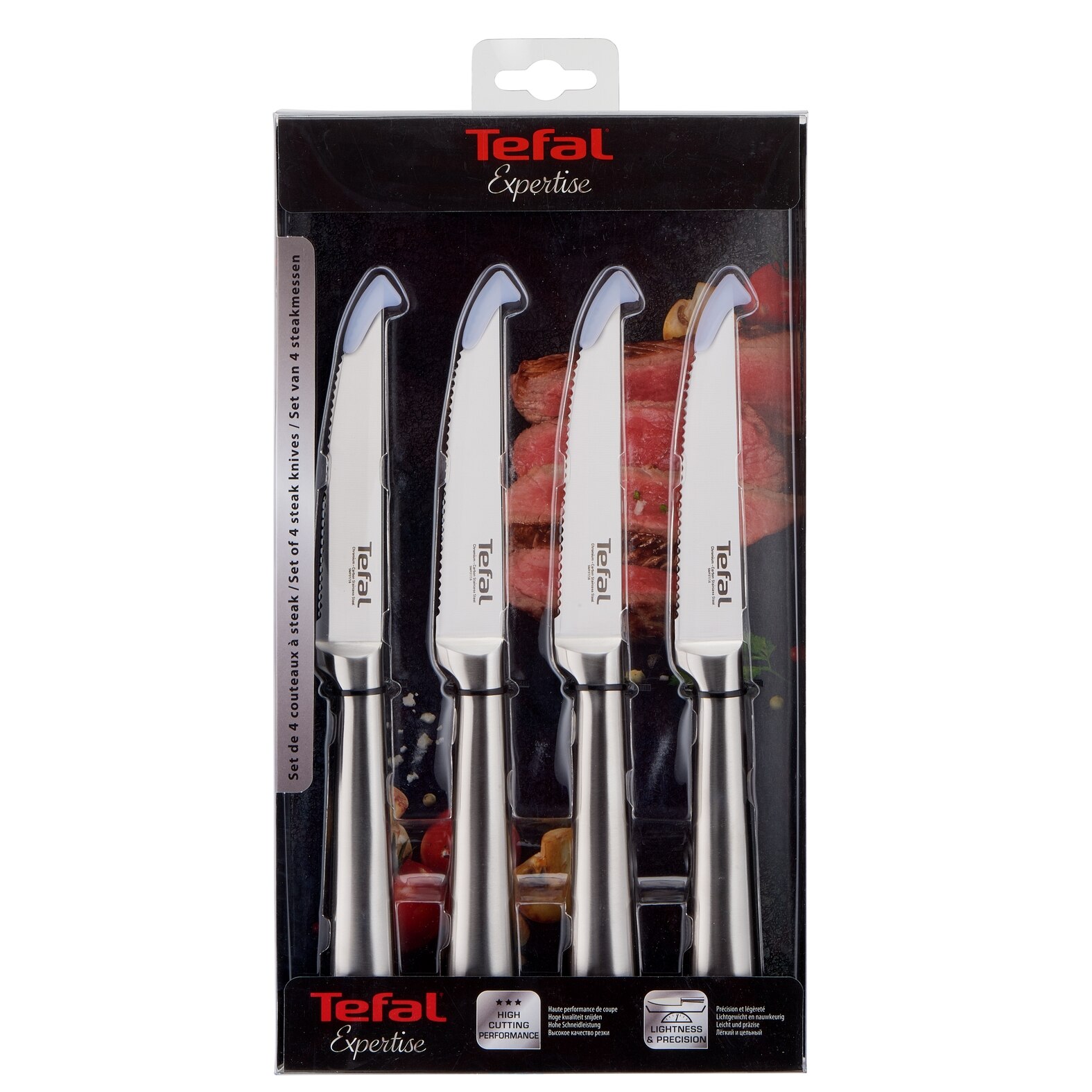 Набор кухонных ножей tefal. Набор кухонных ножей Tefal expertise (5 ножей) k121s575. Набор из 4 ножей для стейка k121s414 expertise Tefal. Набор ножей Тефаль экспертиз 4 шт. Набор кухонных ножей Tefal expertise.