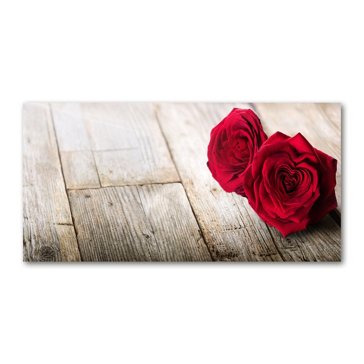 Üvegkép, 140x70 cm, Nyomtatott fali dekoráció, "Rose Wood", tw2-osh2s-140x70-f-99658852