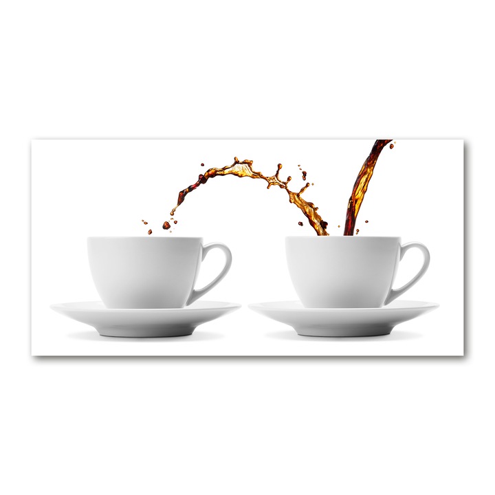 Pictura pe panza. 140 x 70cm. Decorarea peretilor "Scurgerea cafelei”