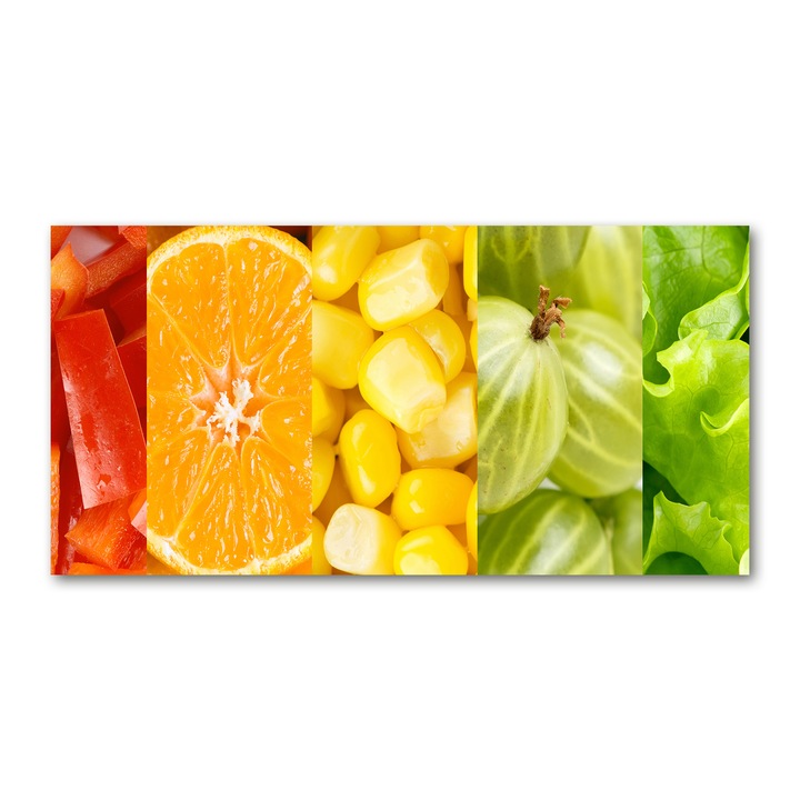 Pictura pe panza, Dimensiune: 140 cm x 70 cm, Decorarea peretilor - Fructe si legume