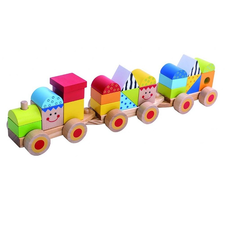Дървено влакче Tooky toy, Веселушко