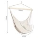 Hamac tip scaun brazilian suspendat Brasilia, capacitate 150kg, 130x100 cm, culoare bej