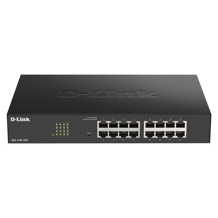 D-Link DGS-1100-16V2 Switch, 5 portos, Gigabit