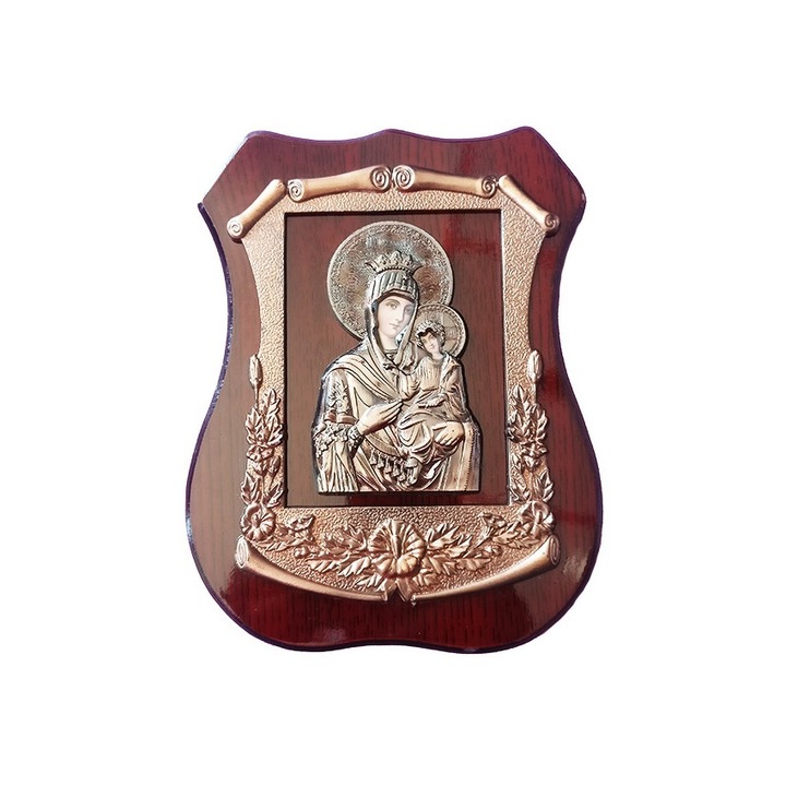 Istenszülő ikonja a babával 18 cm, IC334-M