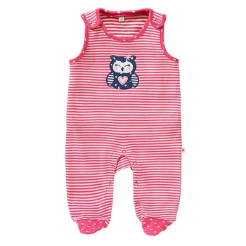 Salopeta baieti Salt and Pepper, rosu/alb, marimea 62 cm Salopeta baieti Salt and Pepper, rosu/alb, marimea 62 cm