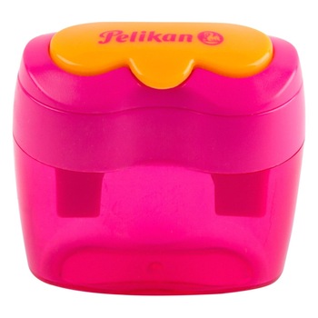 Ascutitoare, Pelikan, cu 2 gauri, roz Ascutitoare, Pelikan, cu 2 gauri, roz