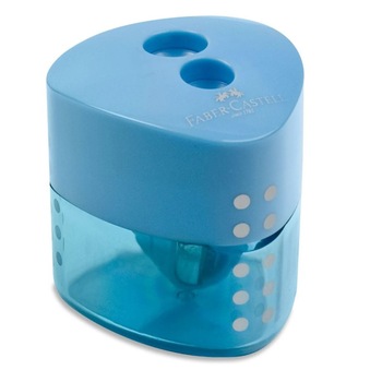 Ascutitoare, Faber-Castell, cu 2 gauri, albastra Ascutitoare, Faber-Castell, cu 2 gauri, albastra