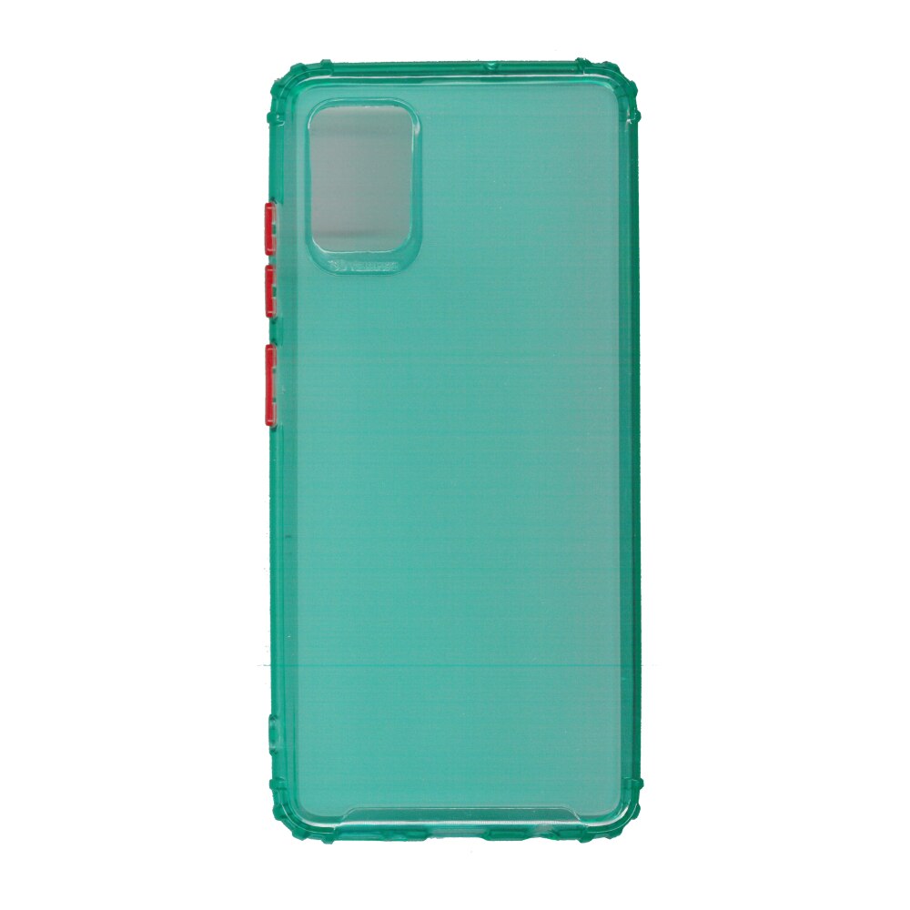 Husa din silicon matte crack, pentru Samsung Galaxy A51, verde