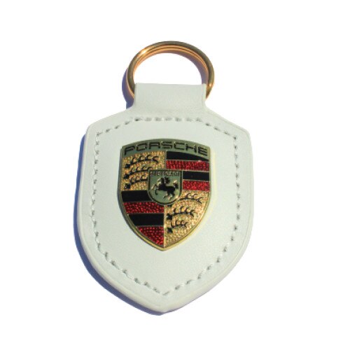Breloc Porsche Shield, multicolor/alb, piele