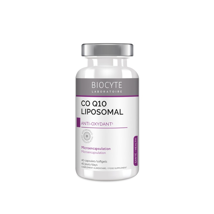 Coenzima Q10 lipozomala, Biocyte, CoQ 10 liposomal, 40 cps