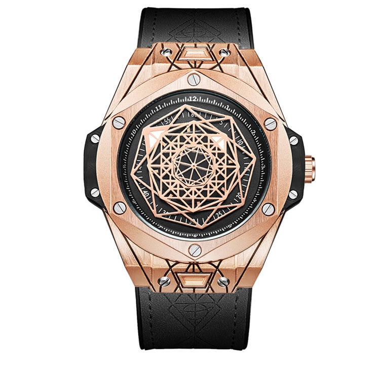 Ceas barbatesc Mbrands quartz, macanism Miyota 2036, curea din piele naturala, fara repere