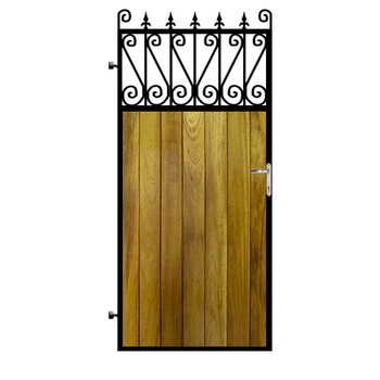 Poarta pietonala din otel si lemn, model PP-13, 900x1800 mm, vopsita cu lac pentru lemn in diferite nuante Poarta pietonala din otel si lemn, model PP-13, 900x1800 mm, vopsita cu lac pentru lemn in diferite nuante