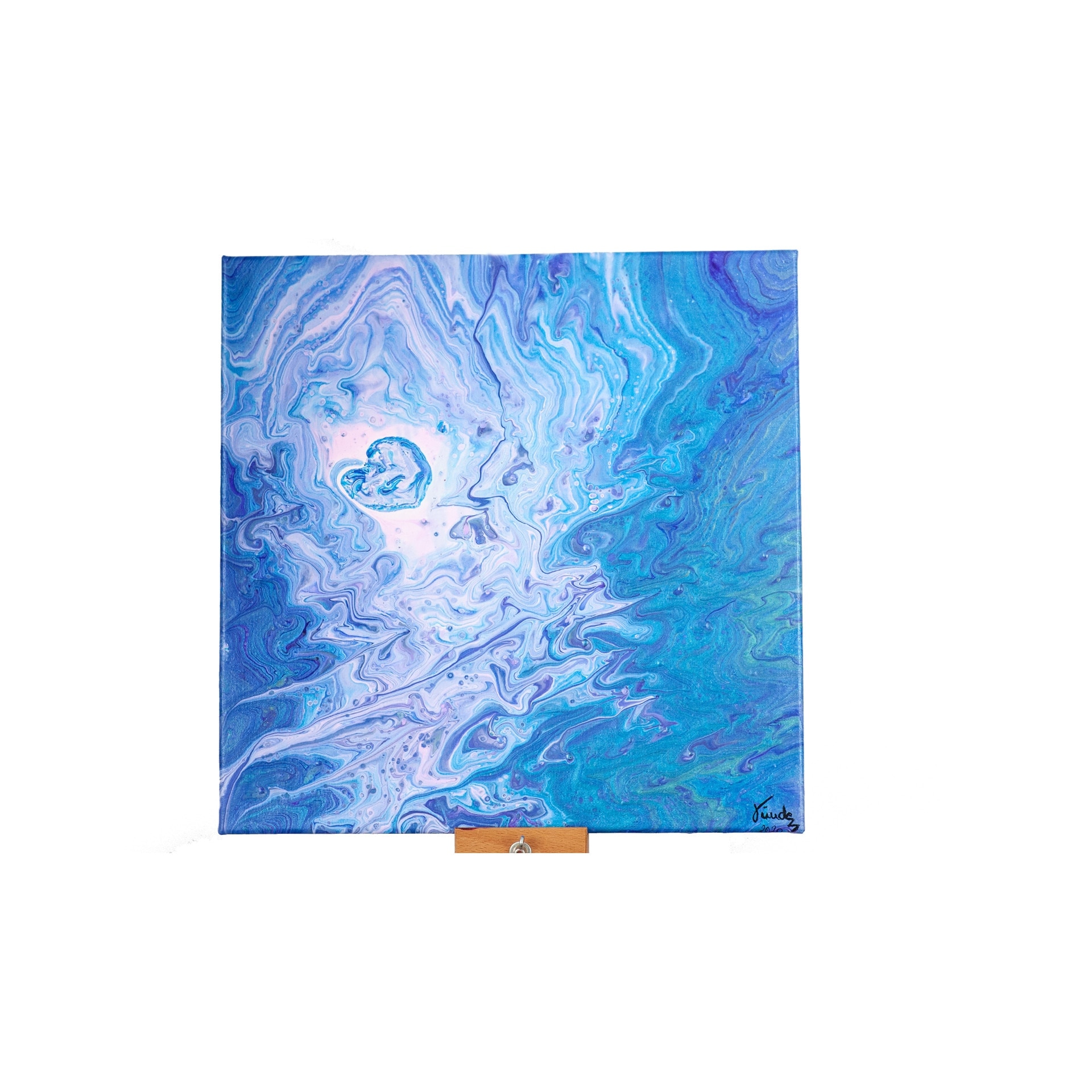 Tablou abstract, intuitiv, terapeutic, unicat, 40 x 40 cm