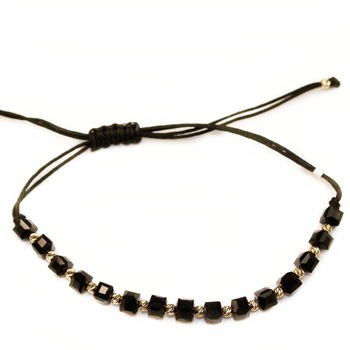 Bratara cu bilute din aur si onix, Diva Gold Bratara cu bilute din aur si onix, Diva Gold