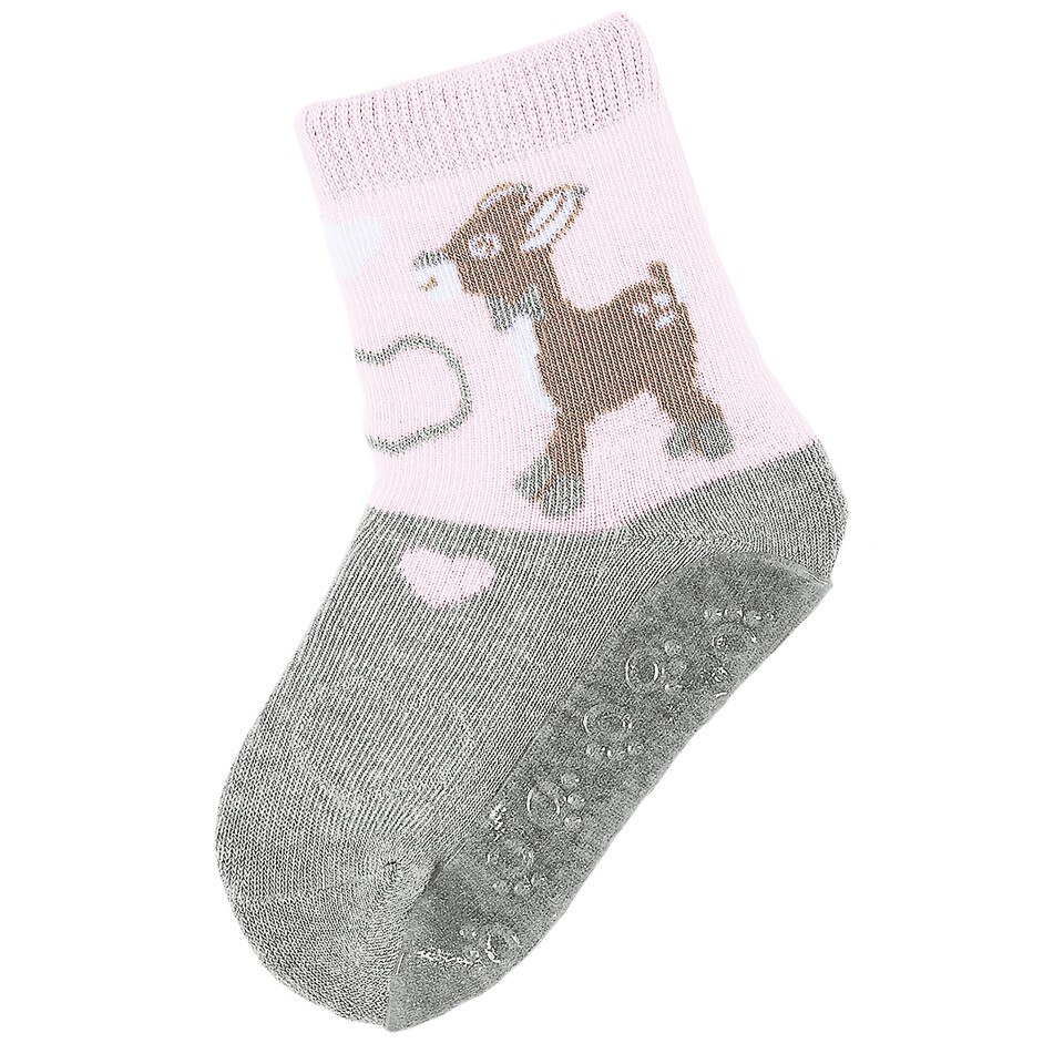 Sosete fete Sterntaler, roz/gri, marimea 23-24