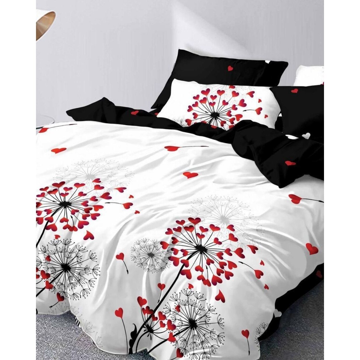 Set Lenjerie de Pat din Finet Satinat, 6 Piese, Pat 2 Persoane, Janet