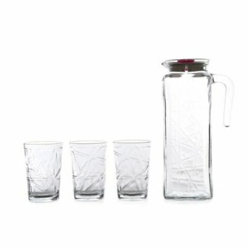 Set 7 piese Lav Line carafa 1.200L plus 6 pahare apa 205 ml Set 7 piese Lav Line carafa 1.200L plus 6 pahare apa 205 ml