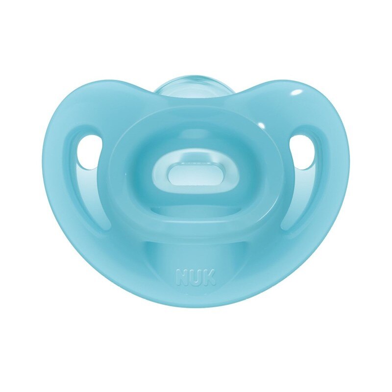 Suzeta Sensitive Nuk, silicon, cutie inclusa, 0-6 luni, Albastru