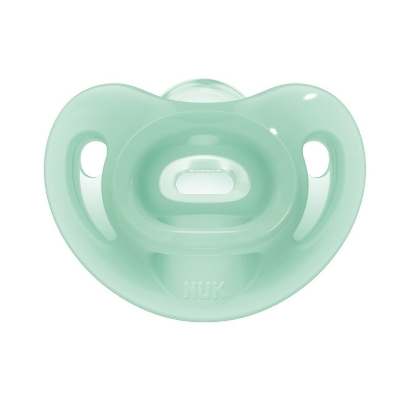Suzeta Sensitive Nuk, silicon, cutie inclusa, 6-18 luni, Vernil