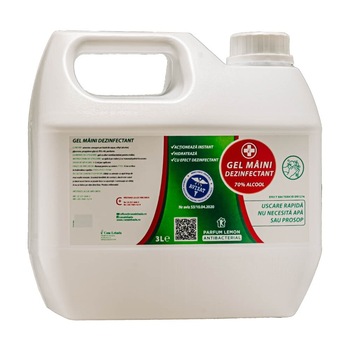 Gel antibacterian si dezinfectant pentru maini cu 70% alcool 3L Gel antibacterian si dezinfectant pentru maini cu 70% alcool 3L