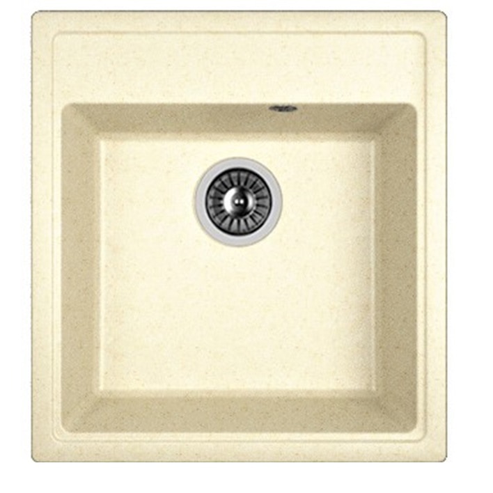 Chiuveta bucatarie DR.GANS Nika 470, compozit granit, 470x510mm, adancime cuva 200mm, bej latte