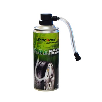 Spray umflat roti Breckner, cu aer comprimat si cauciuc lichid, 400 ml Spray umflat roti Breckner, cu aer comprimat si cauciuc lichid, 400 ml
