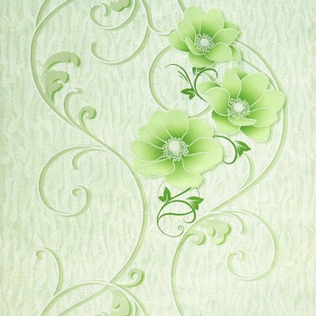 Tapet floral Akryl 1627 lavabil alb cu verde 0.53 m X 10 m Tapet floral Akryl 1627 lavabil alb cu verde 0.53 m X 10 m