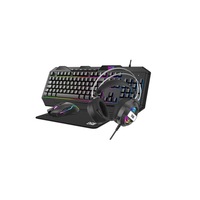 Kit gaming GS100, 4 in 1, Tastatura, Mouse, Casti, Mousepad