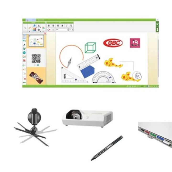 Интерактивен пакет IQBoard Expert ST 83" Bright Minds с интерактивна система pen tray